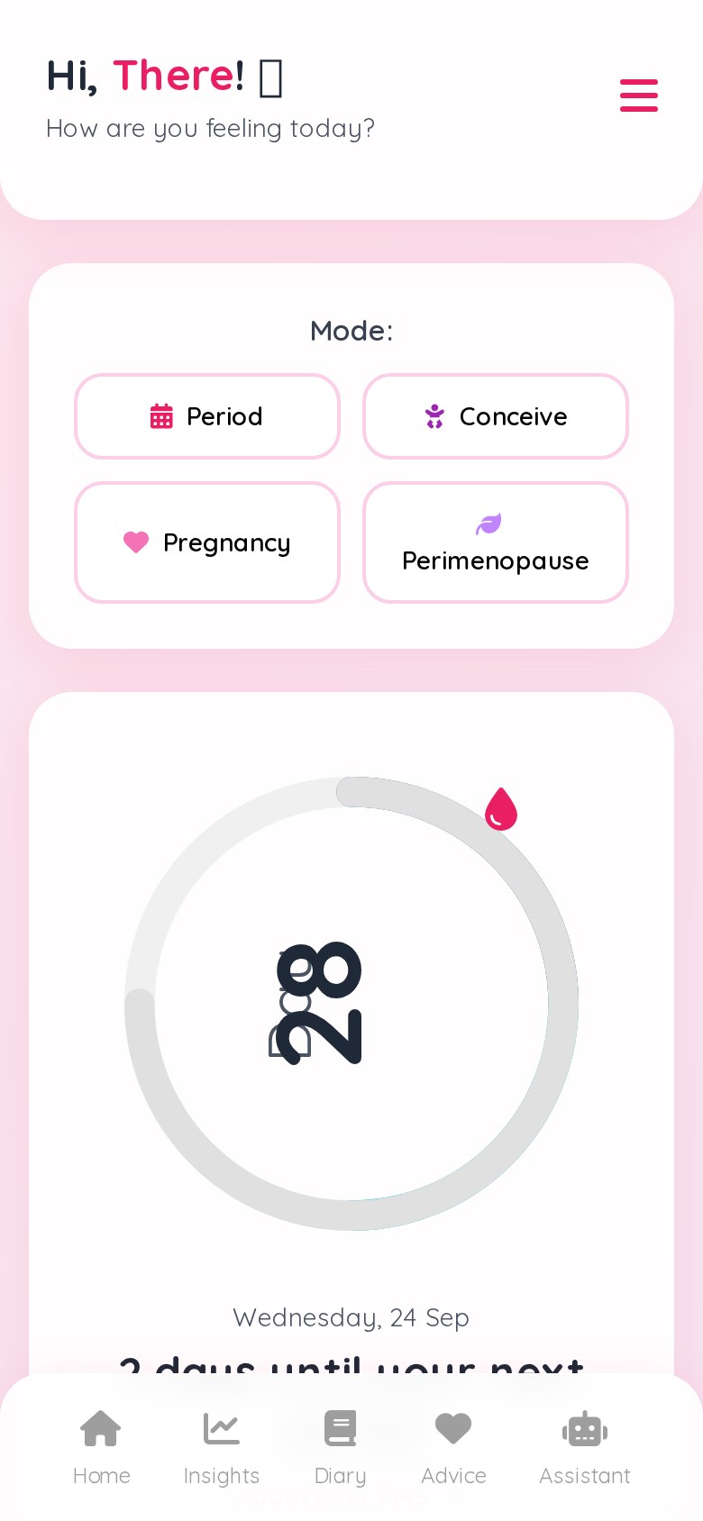 LunaDiary period tracker mobile app